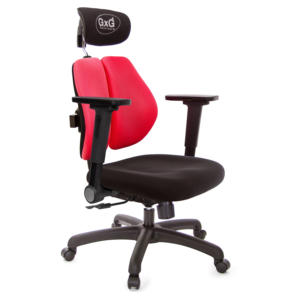 GXG 雙軸枕 雙背電腦椅(4D平面摺疊手)  型號2604 EA1H