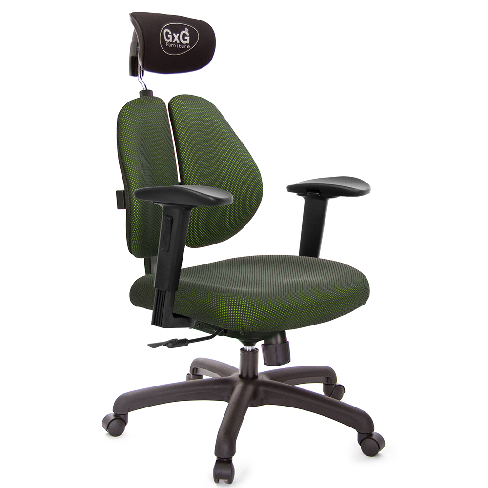 GXG 雙軸枕 雙背電腦椅(2D滑面升降扶手)  型號2604 EA2J