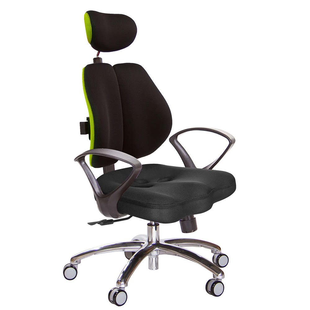 GXG 高背美臀 雙背椅 (鋁腳/D字扶手)  型號2504 LUA4