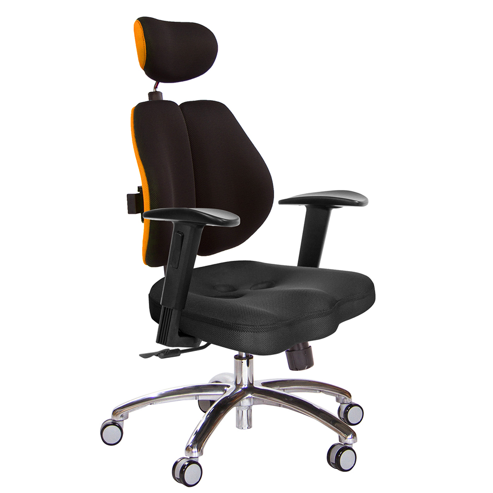 GXG 高背美臀 雙背椅 (鋁腳/2D升降扶手)  型號2504 LUA2