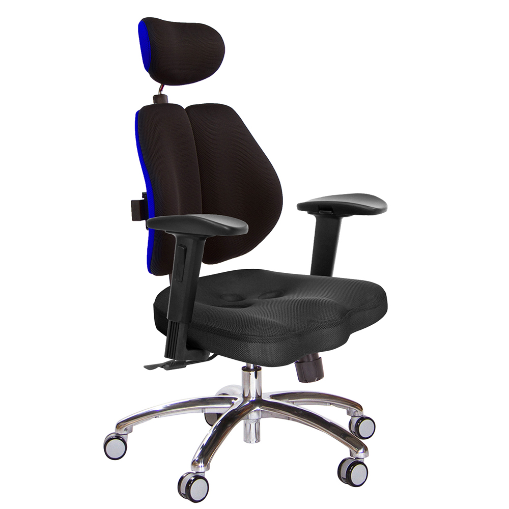 GXG 高背美臀 雙背椅 (鋁腳/2D滑面升降扶手)  型號2504 LUA2J