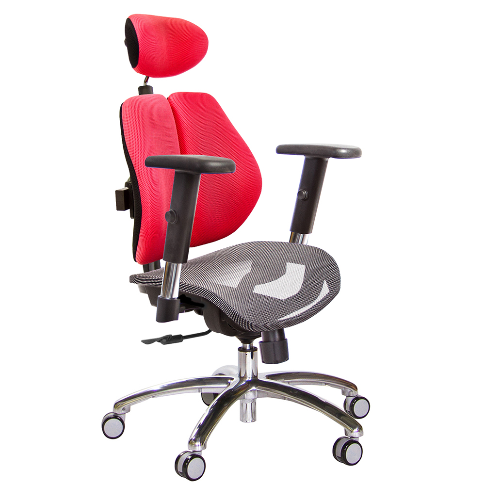 GXG 高雙背網座 電腦椅(鋁腳/SO金屬扶手)  型號2804 LUA5