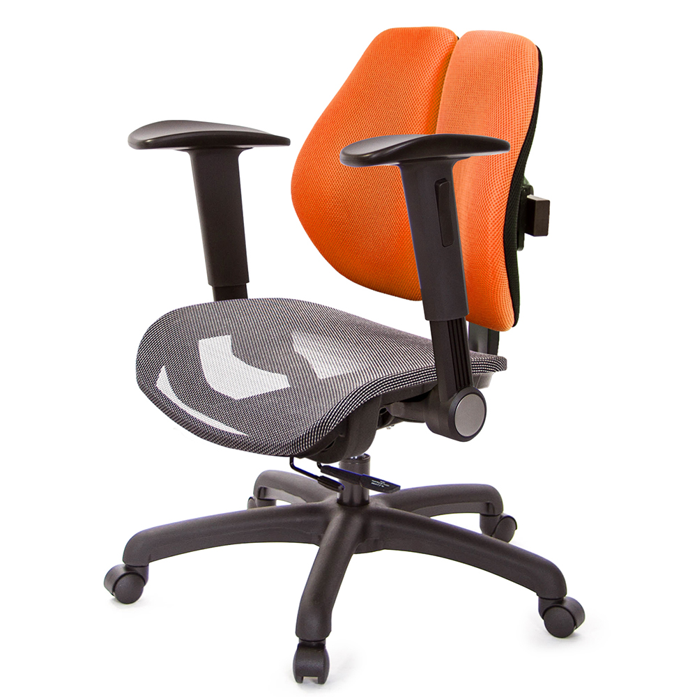 GXG 低雙背網座 工學椅(摺疊升降扶手)  型號2805 E1