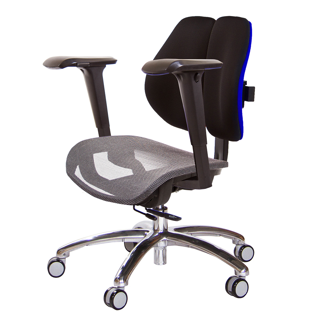 GXG 低雙背網座 工學椅(鋁腳/4D升降扶手)  型號2805 LU3