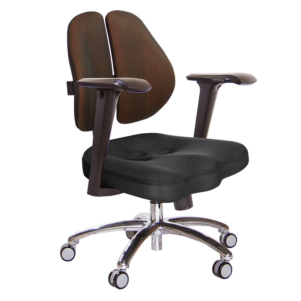 GXG 短背美臀 雙背椅 (鋁腳/4D升降扶手)  型號2503 LU3
