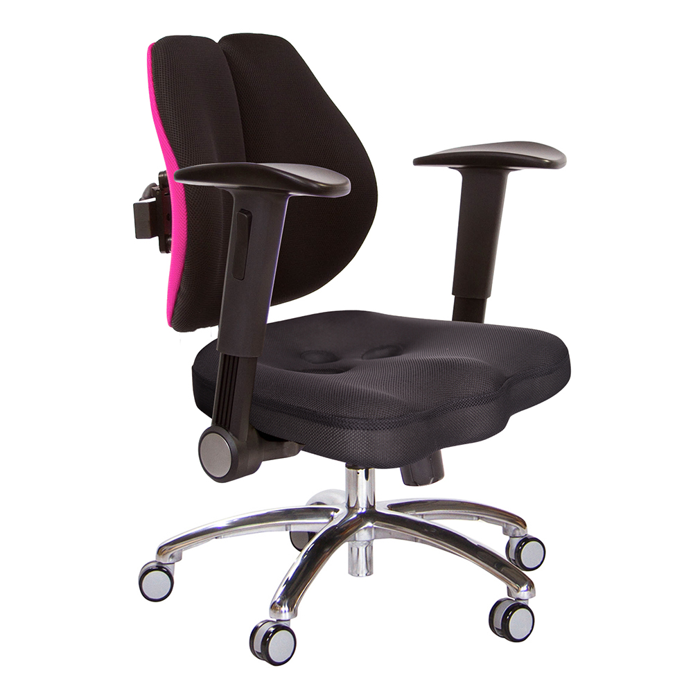GXG 短背美臀 雙背椅 (鋁腳/摺疊升降扶手)  型號2503 LU1