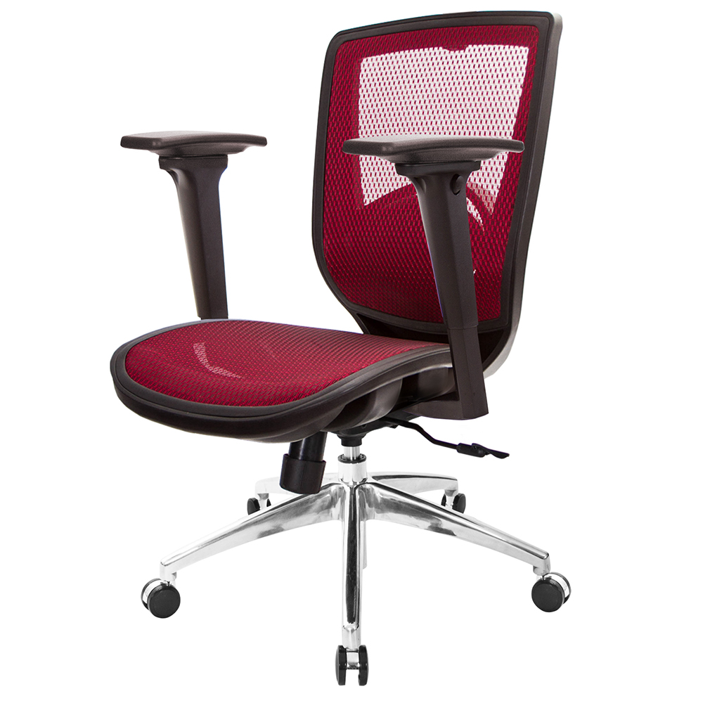 GXG 短背全網 電腦椅 (鋁腳/3D扶手) 型號81X6 LU9