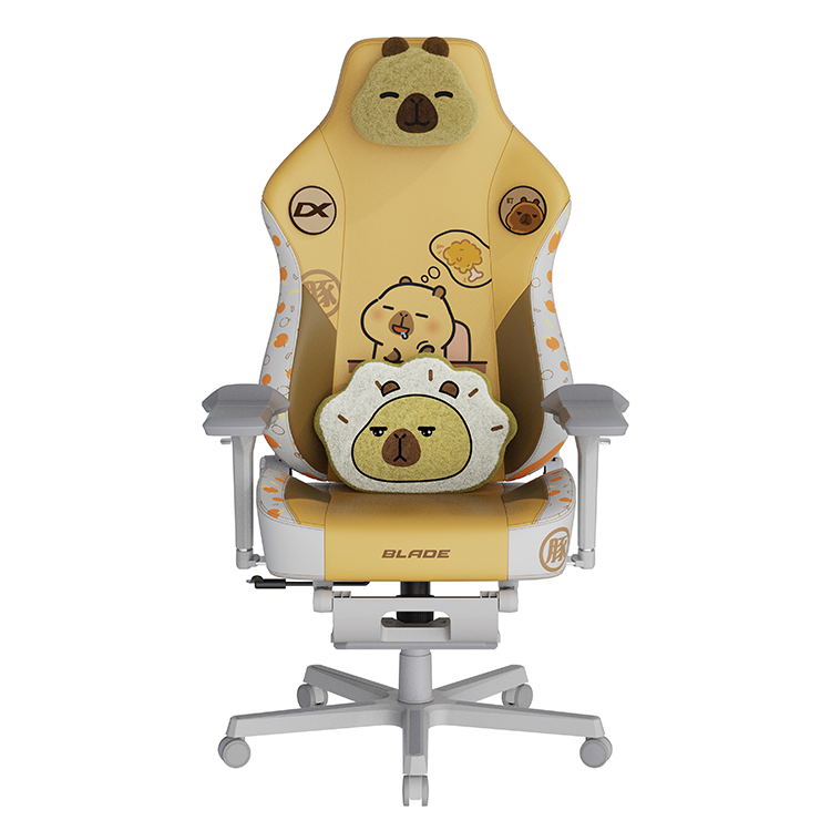 DXRACER 卡皮巴拉小黃豚 電競賽車椅(6D扶手/中型皮面)