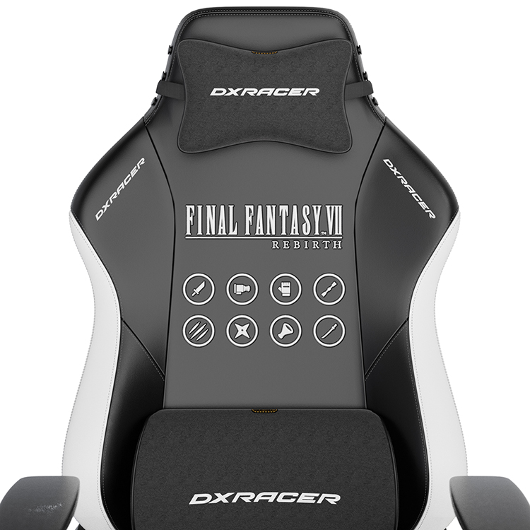 DXRACER FF7R 電競賽車椅 (太空戰士VII重生/黑白皮面)