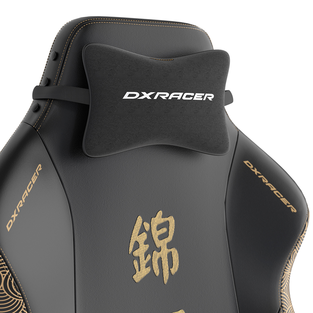 Dxracer 飄移 電競賽車椅 電繡錦鯉(皮面/黑金) DXDF007
