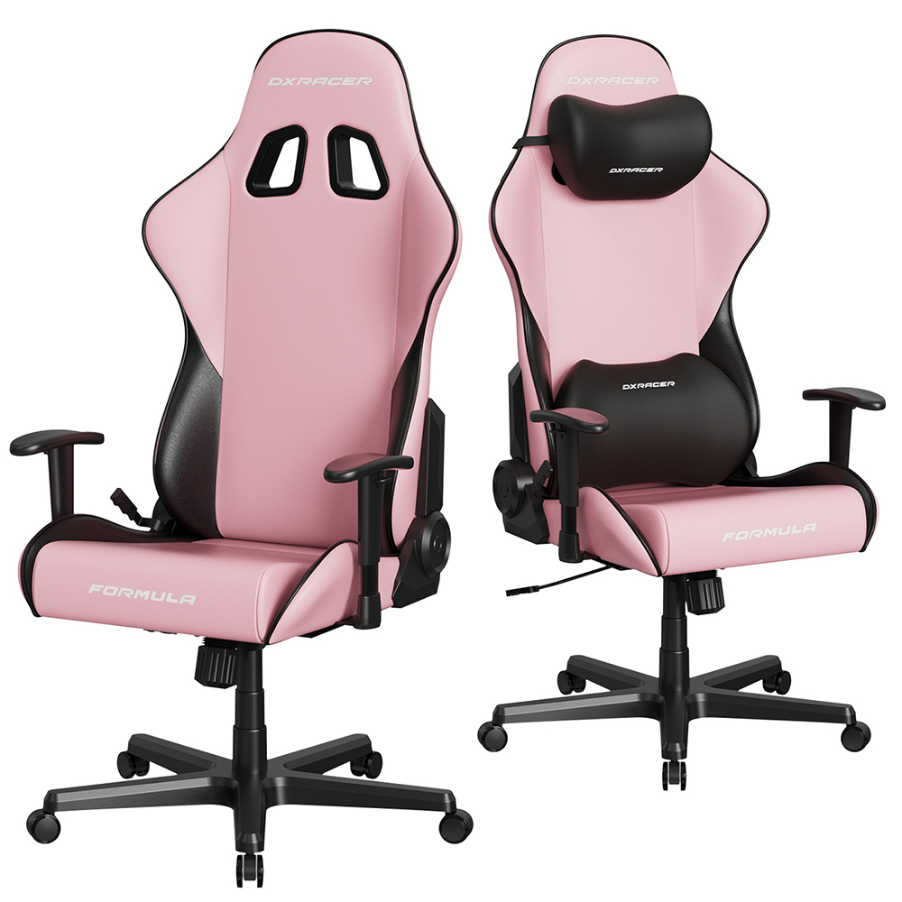 Dxracer 方程式 電競賽車椅 (皮面黑粉) pink小型座椅